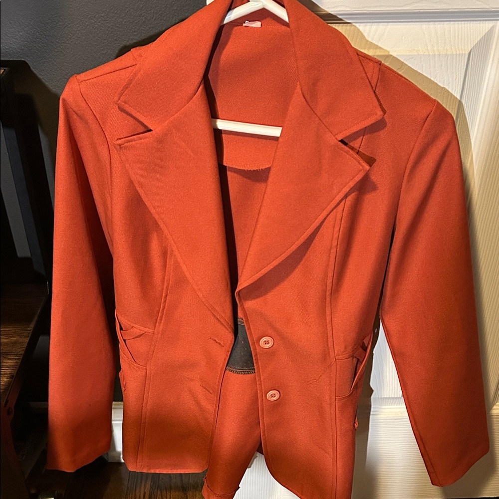 Women's Orange Blazer